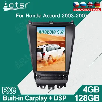 Honda Accord 2003 + Tesla Android Araba Radyo Çalar GPS Navigasyon Otomatik Stereo Multimedya Video Ana Ünite DSP carplay 4G SIM
