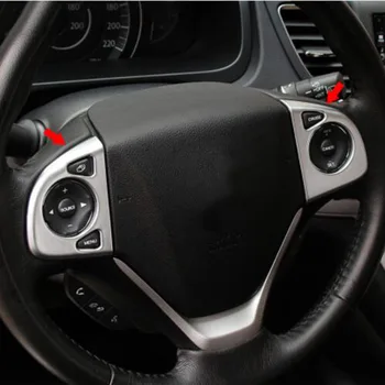 HONDA CRV İÇİN CR-V 2012-2015 ABS Mat direksiyon düğme kapağı Çerçeve Dekoratif Trim aksesuarları 2 adet
