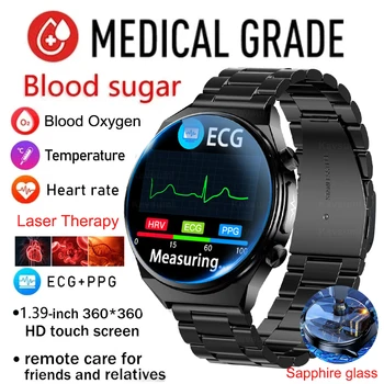 Huawei EKG + PPG akıllı İzle Lazer Tedavisi Kan Şekeri Kan Lipidleri Kan Basıncı Sağlık İzleme Erkekler Smartwatch 2023