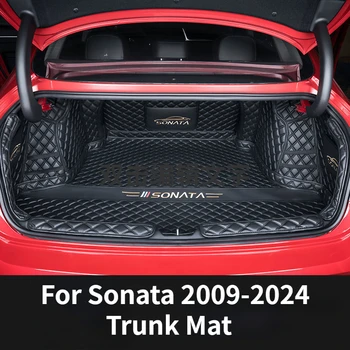Hyundai Sonata 2023 için Aksesuarları Araba Gövde Mat 2024 2021 2009-2020 Kargo Astarı Su Geçirmez Bagaj Kapağı Anti-kir Paspaslar İç