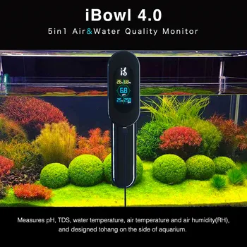 iBowl Akvaryum Su Kalitesi Monitör 5in1 TDS ve pH ve Sıcaklık Ölçer Su Kalitesi Gerçek zamanlı dijital metre deniz tankı 4.0