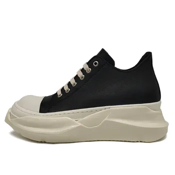 Ilkbahar Yaz Yeni Düşük Üst Kanvas erkek ayakkabıları Nefes Öğrenci Lace up Kalın Taban ile 5.5 cm Artış Kurulu Ayakkabı