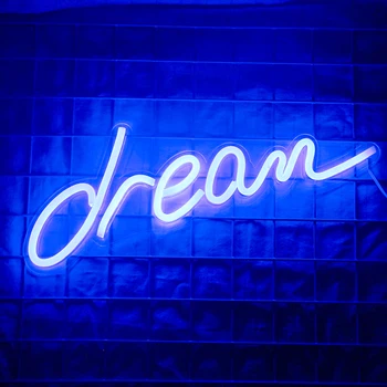 ıneonlife rüya Neon Burcu mektup LED Neon ışık duvar sanatı asılı Gece lambası yatak odası İçin estetik odası dekor doğum Günü Noel Hediyesi