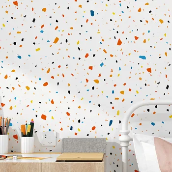 INS Duvar Kağıdı Oturma Odası Yatak Odası İskandinav Tarzı Renkli Turuncu Turuncu çocuk Odası Prenses Kız Dokunmamış Duvar Kağıdı