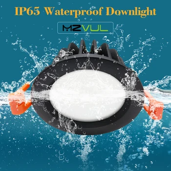 IP65 LED Downlight Su Geçirmez 5W 7W 12W 15W LED Spot ışık 220V 110V su geçirmez LED Dekorasyon Tavan Lambası Banyo panel aydınlatma