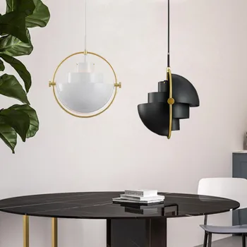 Iskandinav Modern yemek odası kolye ışık yaratıcı tasarımcı geçişin topu kişilik ev dekoratif mutfak demir sanat Droplight