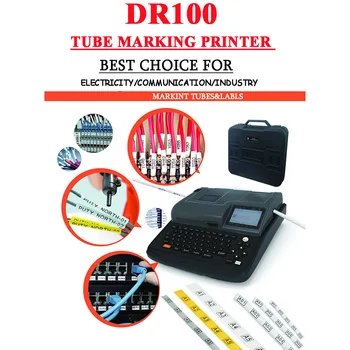 Isı Shrink boru tüp yazıcı Tel İşaretleyici KİMLİK Etiket bant İşaretleme Makinesi DR-100 Mürekkep Şerit İçin Elektronik Yazı Makinesi