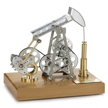 Ithal Stirling Pompalama Ünitesi Sondaj Petrol Kuyusu Modeli Hareketli Stirling Motoru DIY Montaj Metal Mekanik Oyuncak