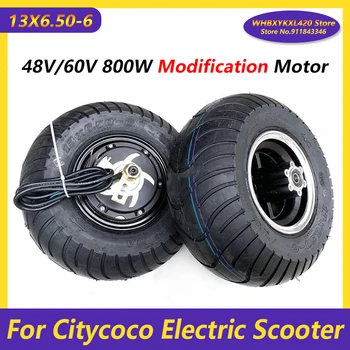 Için Citycoco Elektrikli Scooter 13X6. 50-6 Hub Motor Tekerlek Tubeless Lastik Aksesuarları 13X6. 50-6 Modifikasyonu Motor 48V / 60V 800W