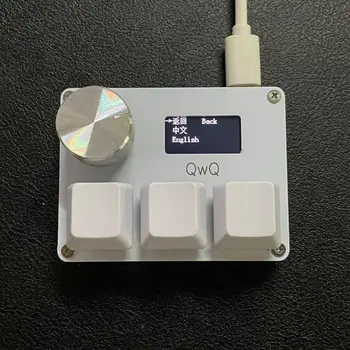 Için SayoDevice OSU O3C Hızlı Tetik Mini Klavye Özel Ekran Anahtar Kırmızı Anahtarı Konb Kopyala Yapıştır Programlama Makro Oyun Tuş Takımı