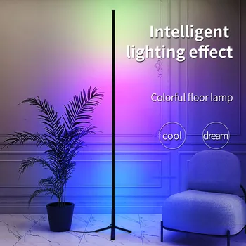 ışıkları dekorasyon zemini Lamba Modern Oturma Odası İçin RGB Atmosfer Zemin Lambası rüya renk uzaktan kumanda karartma Alüminyum lambalar