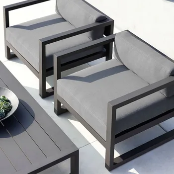İskandinav Açık Kanepe Bahçe Kanepe dinlenme mobilyası Su Geçirmez Çabuk Kuruyan Yüksek Sıcaklığa Dayanıklı Ve Kolay Temizlenebilir Konfor