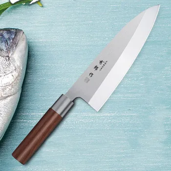 Japon Deba Balık Kafası Bıçak 5Cr15MoV Çelik somon bıçağı Sashimi Suşi Pişirme Fileto Bıçağı Cleaver Dilimleme Küçük Soyma