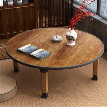 Japon tarzı katlanır masa yemek masası küçük yuvarlak masa Kang Masa tatami yüzen pencere masa ev masa düşük masa