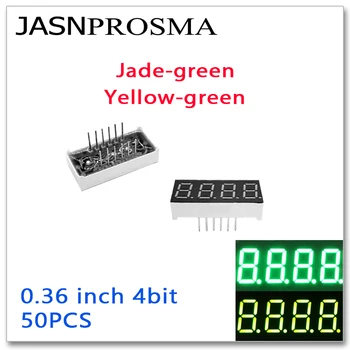 JASNPROSMA 50 ADET 0.36 inç 4 bit haneli Tüp yeşim sarı yeşil Ortak Katot Anot LED Ekran 0.36 inç dört 7 Segment