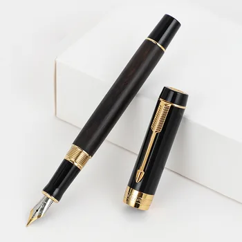 Jinhao 100 Mini dolma kalem Ahşap Tahıl Serisi Ok Klip İridyum Ucu İş Ofis malzemeleri Yazma Hediye Kalemler