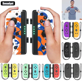 Joy Pad Nintendo Anahtarı Joy Cons Joycons Kablosuz denetleyici Joystick Bluetooth Gamepad ile Sapanlar 6 Eksen Gyro Çok Renkli