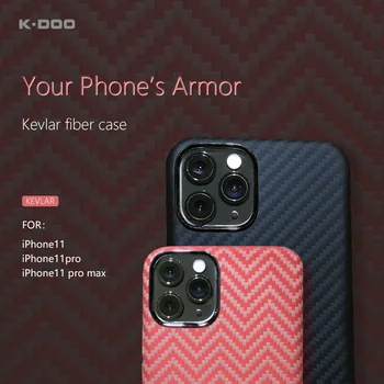 K - Doo KEVLAR Dupont Kevlar malzeme ile yapılan high-end renkli mobil kapak için tam koruma iPhone11/11pro/11promax