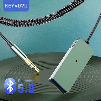 Kablosuz bluetooth 5.0 Alıcı Adaptörü Handsfree araç hoparlörü 3.5 mm Jack Aux Ses Müzik Araba Bluetooth Verici Alıcı