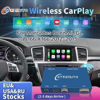 Kablosuz CarPlay Mercedes Benz ML GL W166 X166 NTG4.5/4.7 2012-2015, Android Otomatik Ayna Bağlantı AirPlay Araba Oyun Fonksiyonu