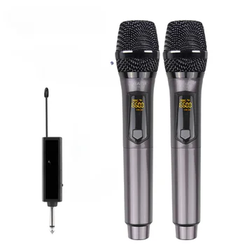 Kablosuz Mikrofon UHF Kayıt Karaoke Mikrofon ile Şarj Edilebilir Lityum Pil Alıcı Hoparlör Çalışma için 5 Saat
