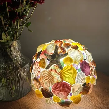 Kabuk kabuklu gece lambası fotoğraf çerçevesi DIY el yapımı malzeme paketi ev yapımı doğum günü hediyesi fikri kız arkadaşı için