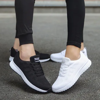 Kadın gündelik spor ayakkabısı 2022 Yaz Nefes Yürüyüş Örgü düz ayakkabı Bayanlar Hemşirelik Vulkanize Ayakkabı Tenis Feminino Kadın Ayakkabı