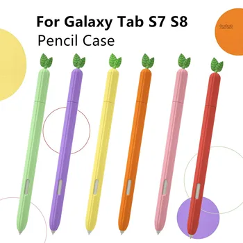 Kalem kutusu Tablet Samsung Galaxy Tab İçin S7 S8 S Kalem Sevimli Silikon Stylus Kapak Caneta Dokunmatik Akıllı Kalem Koruyucu Kalem Cilt