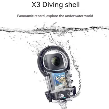 Kamera Dalış Çantası Hafif 50m Su Geçirmez Derinlik İçin Uyumlu Insta360 X3 Eylem Kamera Aksesuarları
