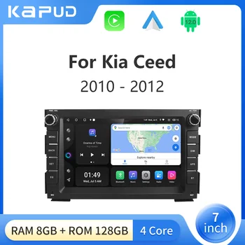 Kapud Android 12 Radyo Araba Multimedya Navigasyon Oynatıcı KİA CEED 2010 İçin 2011 2012 Venga 2010 2016 CarPlay Otomatik SWC GPS DSP