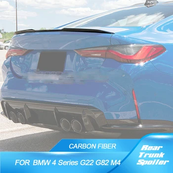 Karbon Fiber Araba Arka Bagaj Kanat Dudak BMW için rüzgarlık 4 Serisi G22 430i G82 M4 2021 2 Kapı Coupe Arka Kanat Aksesuarları Vücut Kitleri
