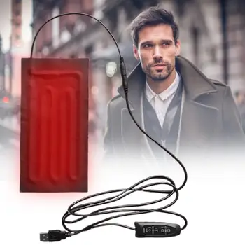 Karbon Fiber isıtma pedi USB Şarj Bel Göbek Isınma Mat Ayarlanabilir Sıcaklık Giysi ısıtma yastığı s Boyun Ve Sırt İçin