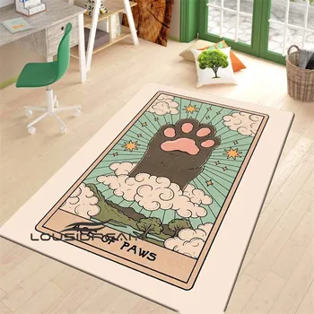 Karikatür Karikatür Kedi Kabarık Halı Ev Mutfak Mat yatak odası kapısı Mat Oturma Odası Halı çocuk Odası Oyun Oyun Döşemeli Büyük Halı