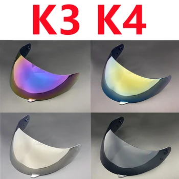 Kask siperliği AGV için K3 K4 Kasko Moto Aksesuarları K3 Kalkan Uv Koruma K4 Kask Lens Rüzgar Geçirmez Capacetes Kalkan Cam