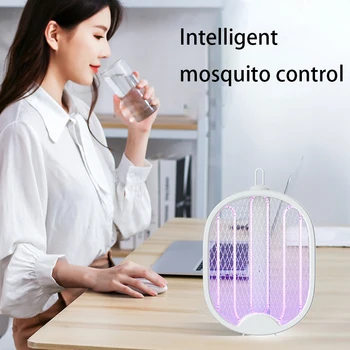 Katlanır elektrikli sivrisinek kovucu şarj edilebilir ev güçlü 2-in-1 cazibesi sivrisinek ışık kovucu mücadele sinek sivrisinek yendi
