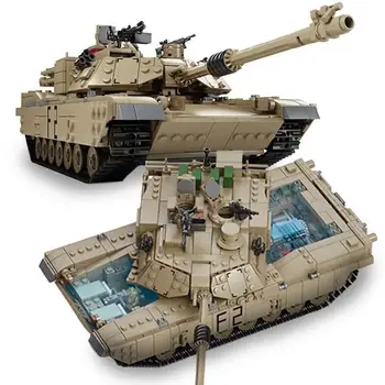 KAZI 1463 ADET 2-in-1 Tankı Zırhlı Araç Teknolojisi Yapı Taşı M1A2 ABRAMS Tankı Modeli çocuk oyuncağı doğum günü hediyesi