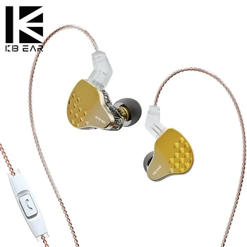 KBEAR Robin 1DD + 4BA HIFI Melez HIFI Kulak Monitörü Kablolu Kulaklık Oyun Müzik Kulaklık Kulakiçi Kulaklık Yükseltme Lark IEMS KS1