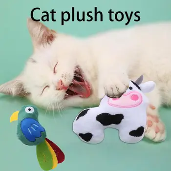 Kedi Oyuncak Güvenli Çizilmeye dayanıklı Hayvan Şekli Pet Yavru Komik İnteraktif peluş oyuncak Ev için Kedi peluş oyuncak Köpek Çiğnemek Oyuncak