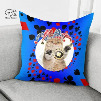Kedi Pet Palyaço Komik Yeni Ev Yatak Yastık Kılıfı Polyester Dekoratif Yastık Kılıfı Kanepe Atmak Yastık Örtüsü Tarzı-1