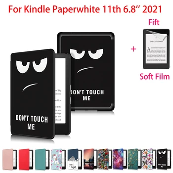 Kindle Paperwhite için 2021 11th Nesil 6.8 Ereader PU deri kılıf Kindle Paperwhite için 5 2021 + ekran koruyucu