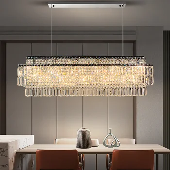 Klasik lüks kristal avize otel lobisinde Bar sayacı kolye ışık lüks ev Villa asılı lamba ev oturma odası için