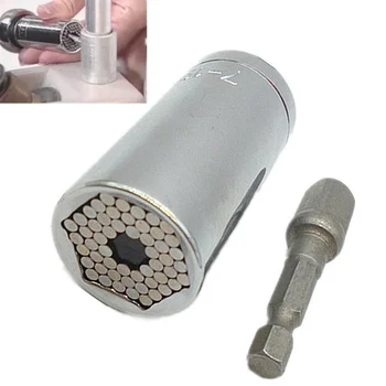 Krachtige Evrensel Tork Anahtarı kulaklık Soket Kol 7-19mm elektrikli matkap Cırcır Burç Anahtarı Anahtar Sihirli Çok El Aletleri