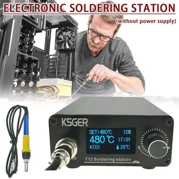 KSGER T12 V3. 0 STM32 Oled Dijital sıcaklık kontrol cihazı İstasyonu havya Çubuklar T12-K B2 BC2 D24 Elektrokoter Aparatı