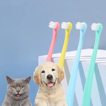 Köpek Diş Fırçası Köpek Diş Temizleme Küçük Kafa Fırça Köpekler için Diş Ağız Temizleme Araçları Pet Bakım Kedi Diş Fırçası Evcil Hayvan Ürünleri