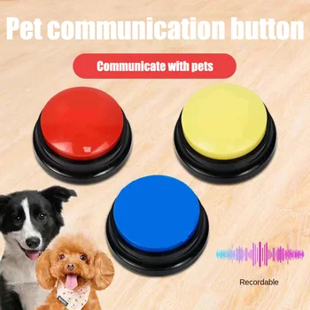 Köpek Düğmesi Kayıt Konuşan Pet İletişim Vokal Eğitim İnteraktif Oyuncak Çan Zil Pet Malzemeleri Köpek Eğitim Malzemeleri