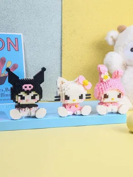 Küçük parçacık yapı taşı Sanrio Kuromi Melodi Karikatür Ekran KT Kedi Bulmaca Montaj çocuk tatil hediyeler