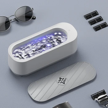Küçük Ultrasonik Gözlük Temizleyici Kutusu USB Şarj Edilebilir Mini Taşınabilir Takı Temizleyici Makinesi Çok fonksiyonlu Ultrasonik Yıkayıcı