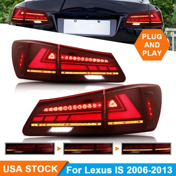 Kırmızı LED park lambaları Lexus IS250 IS350 ISF 2006-2013 Sıralı Arka Lamba