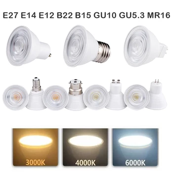 Kısılabilir LED lamba E27 E14 E12 B22 B15 COB 7W GU10 GU5. 3 MR16 ampuller ışık 220-240V beyaz lamba enerji Tasarrufu iç mekan aydınlatması
