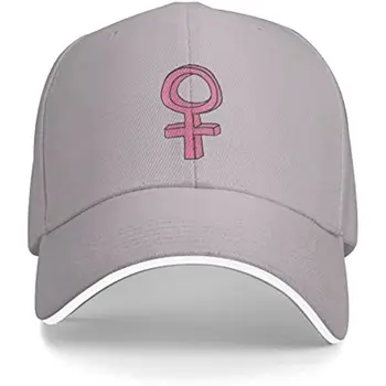 Kız Güç, ayarlanabilir Kovboy beyzbol şapkası Şapka Erkek Kadın Vintage Unisex Mevsim Rahat Yıkanmış Denim Kamyon Şoförü Açık Spor, gri